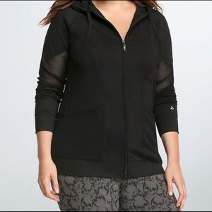 Torrid Active Mesh Inset Zip-Up Hoodie Size5